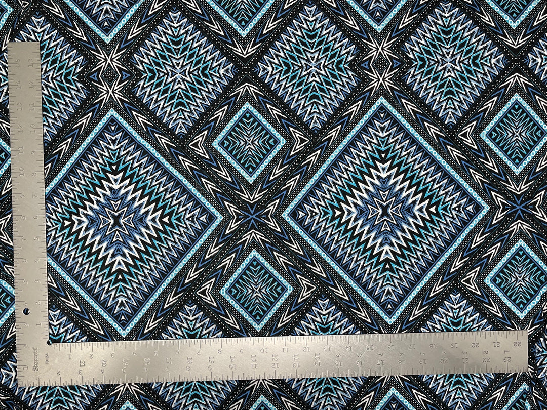 1 Yard ITY Knit Geometric Print Fabric for Apparel and Accessories 60 Inches Wide