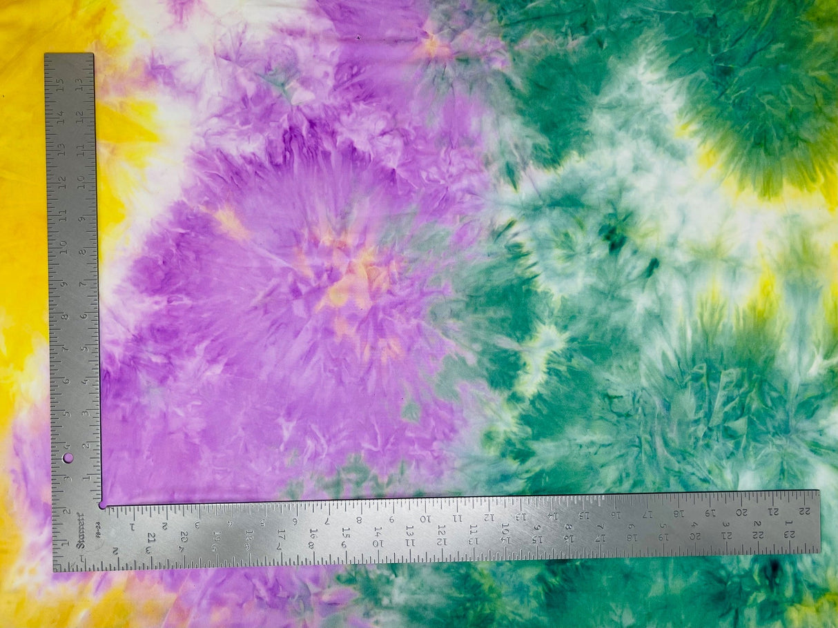 1 Yard DTY Tie Dye Brushed Knit Fabric – Lightweight 60" Soft Stretch Knit for Trendy Apparel