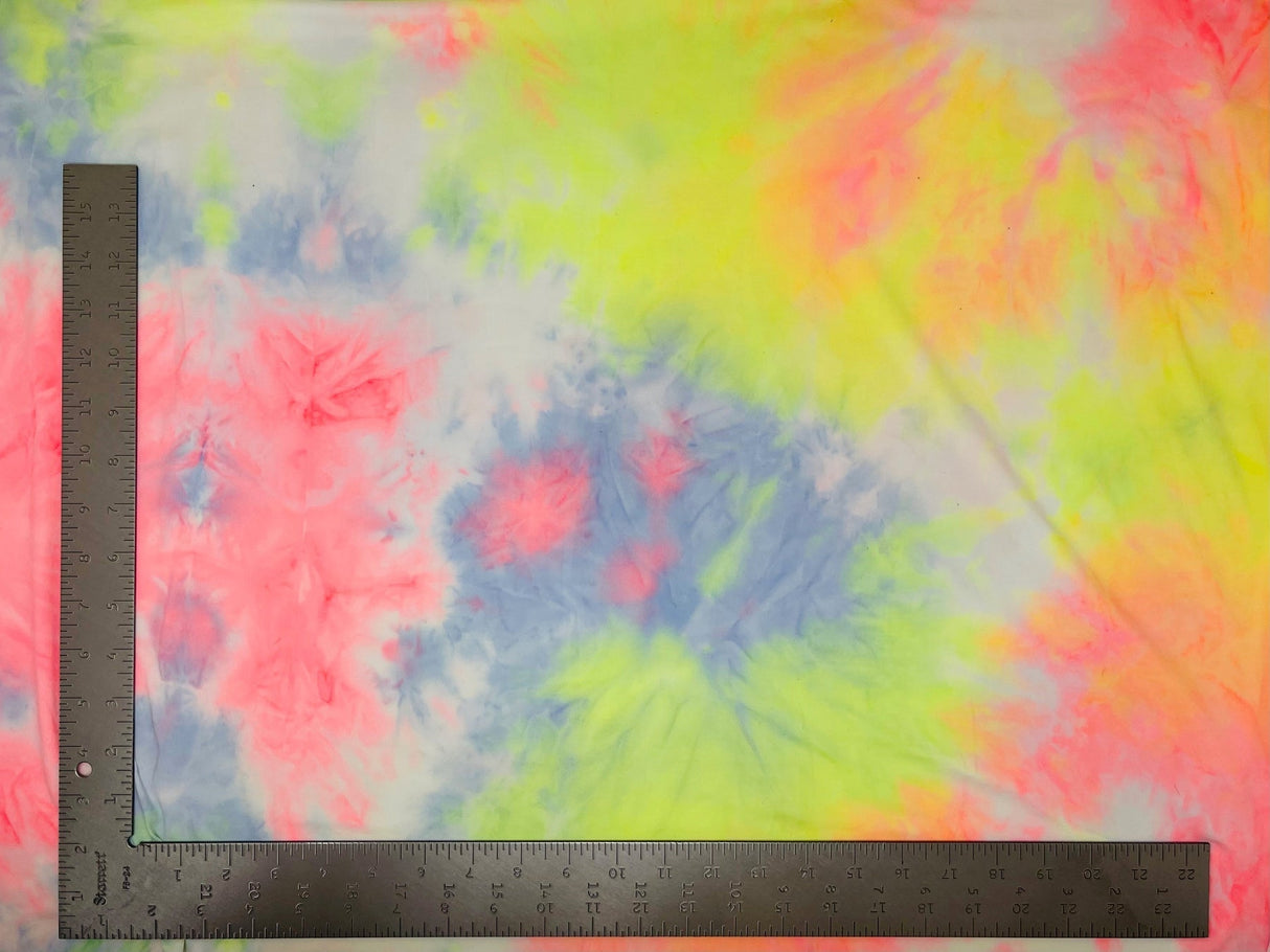 1 Yard Soft DTY Double Sided Brushed Knit Tie Dye Fabric Lightweight Stretchy Material 60 Inch Width