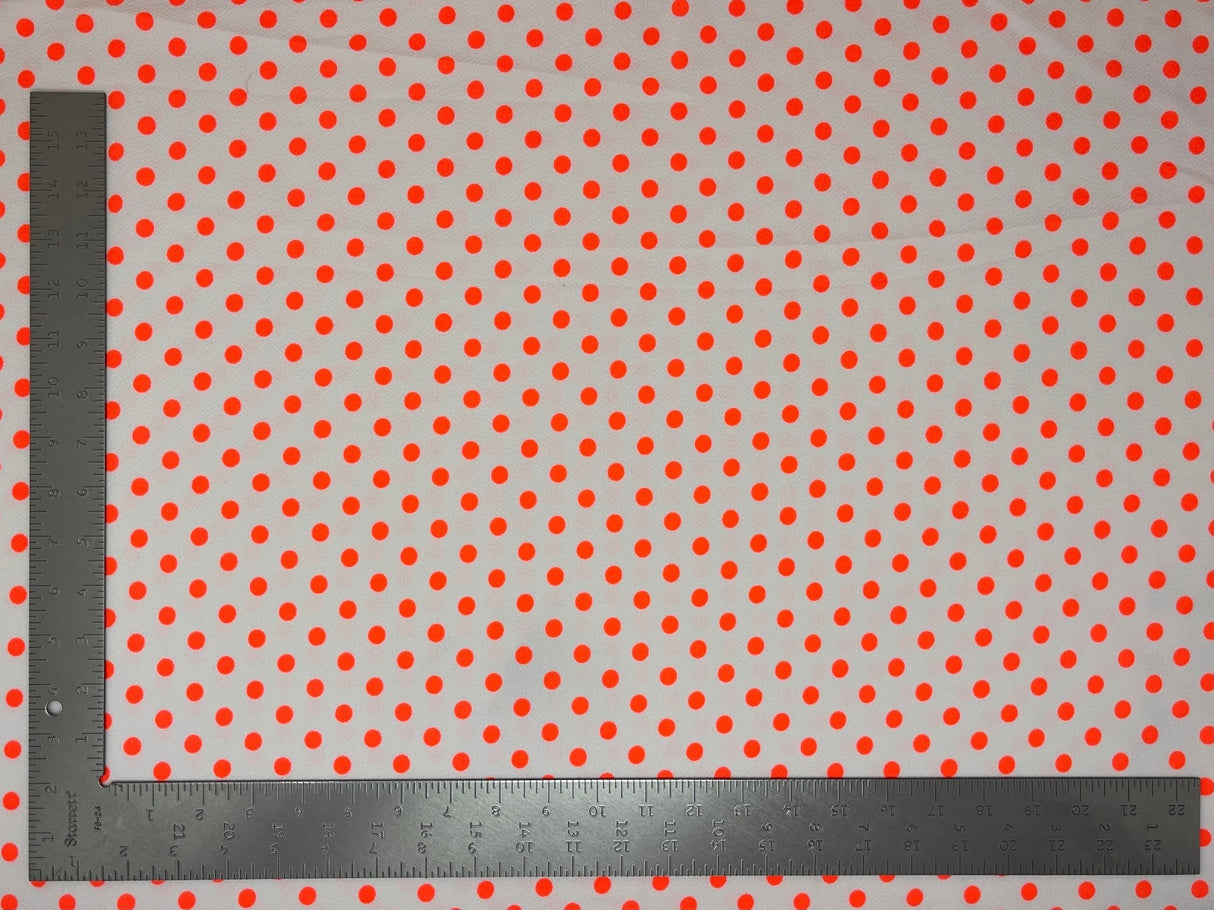 1 Yard Liverpool Knit Neon Polka Dot Fabric – Medium Weight Stretch Fabric for Bold Apparel Designs