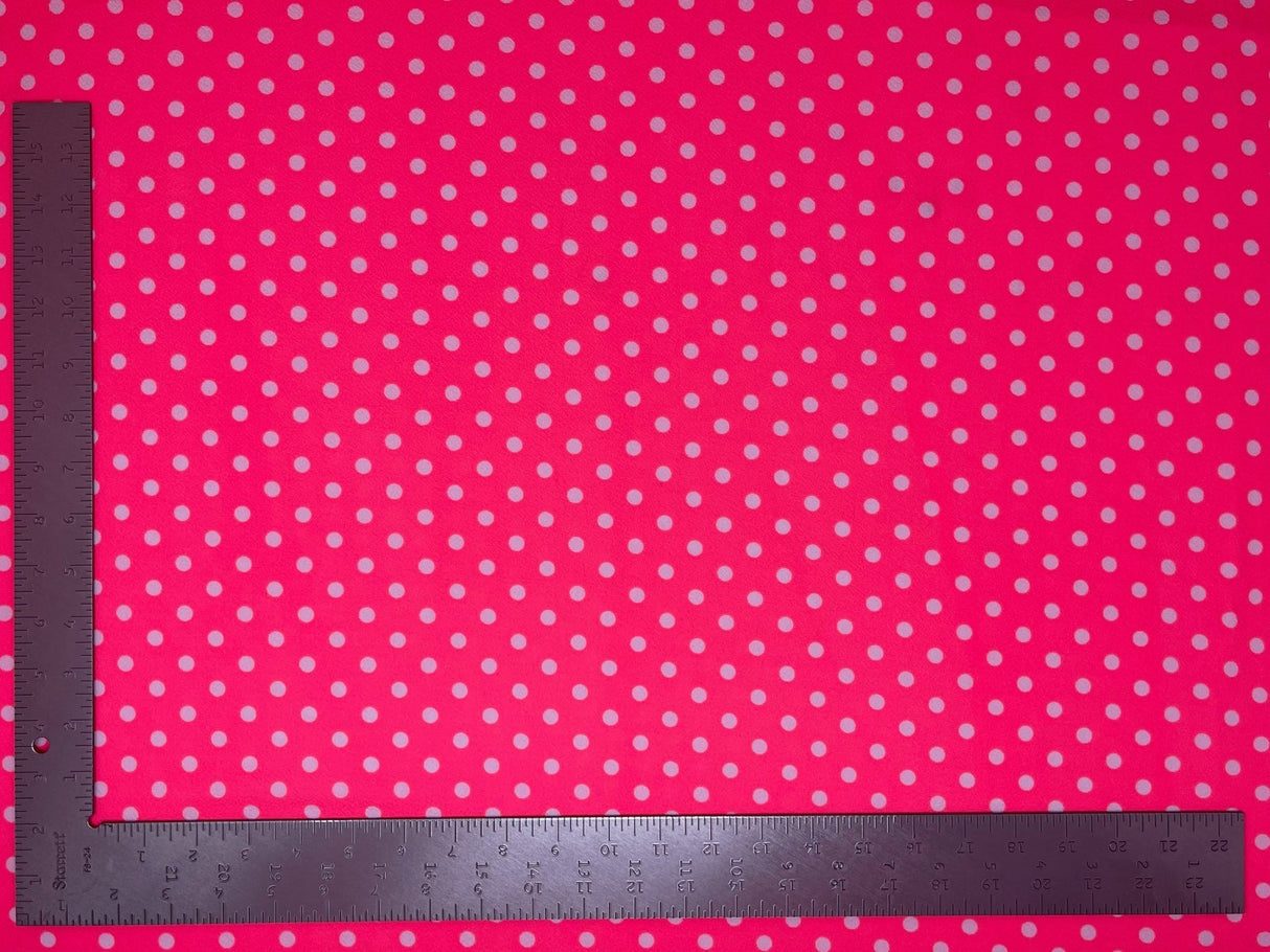 1 Yard Liverpool Knit Neon Polka Dot Fabric – Medium Weight Stretch Fabric for Bold Apparel Designs