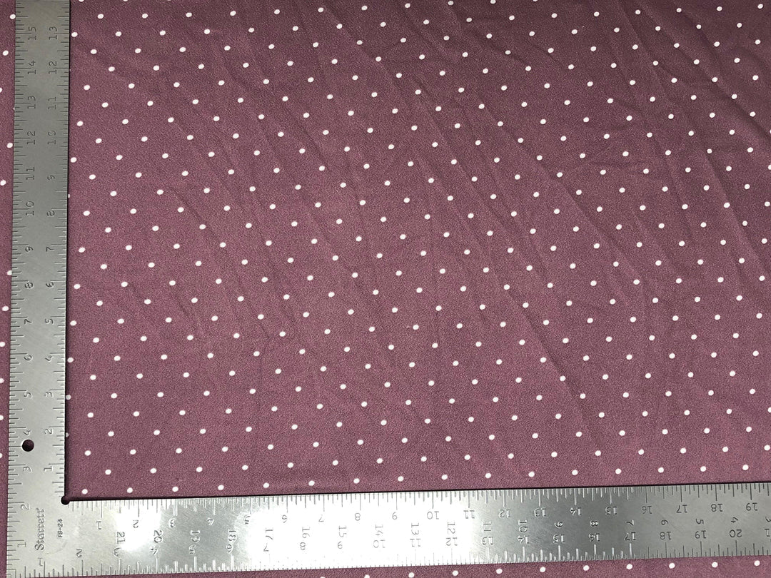 1 Yard Techno Crepe Knit Pin Polka Dot Print Fabric Stretch Textured 60 Inch Width