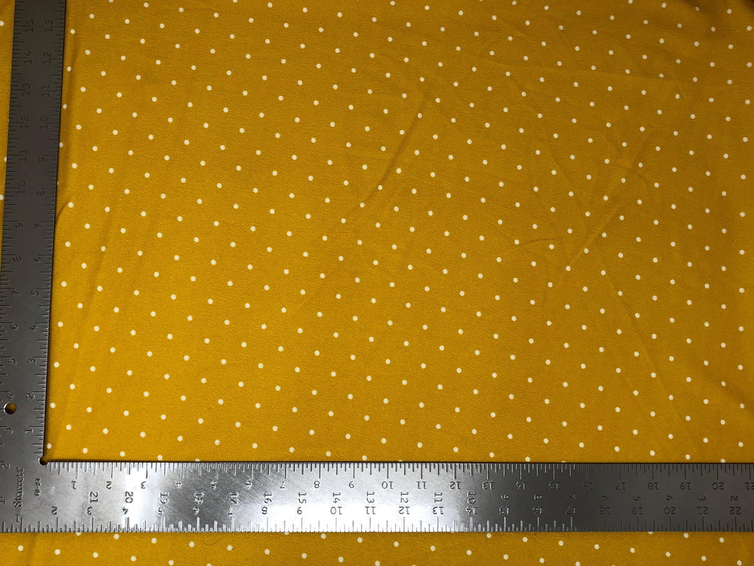 1 Yard Techno Crepe Knit Pin Polka Dot Print Fabric Stretch Textured 60 Inch Width