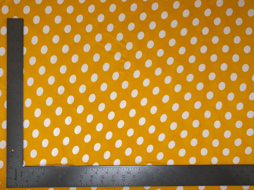 1 Yard DTY Double Sided Brushed Knit Big Polka Dot Print Fabric For Dresses Tops Leggings 60 Inch Wide