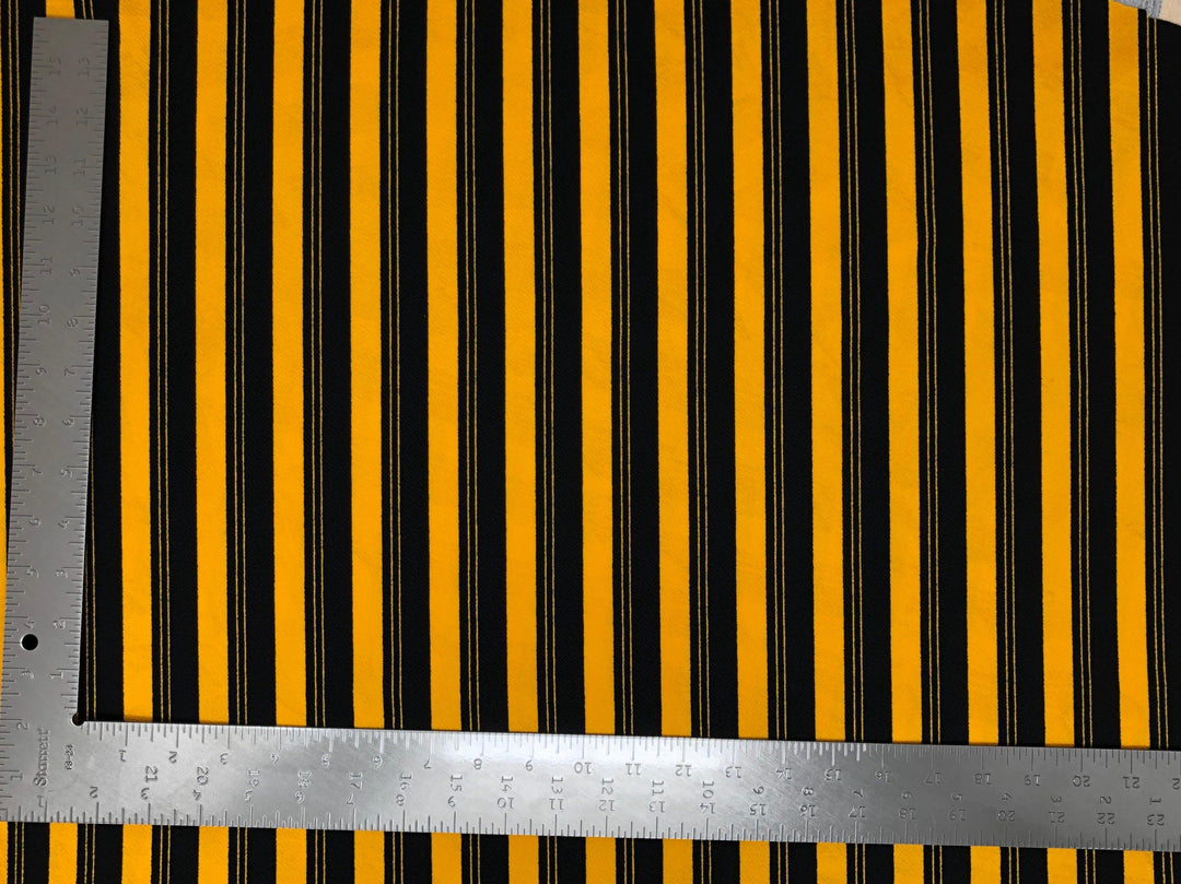 1 Yard Liverpool Knit Stripe Print Fabric – Textured Stretch Material for Apparel, 58" 60" Wide