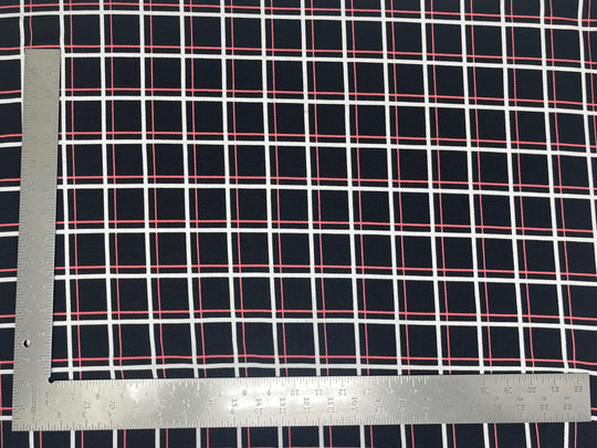 1 Yard Liverpool Knit Geometric Print Fabric – Medium Weight Stretch Fabric with Modern Pattern