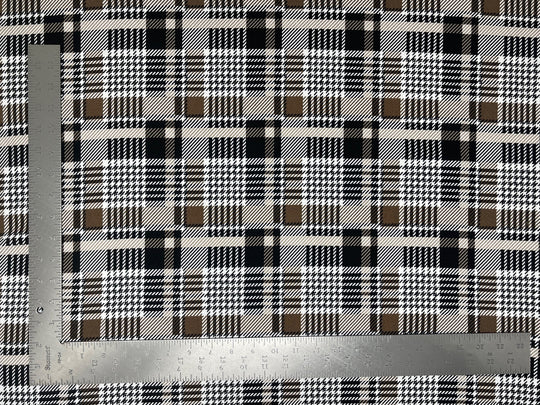 1 Yard Liverpool Knit Plaid Print Fabric – Medium Weight Stretch Fabric for Apparel and Décor 58" 60" Width