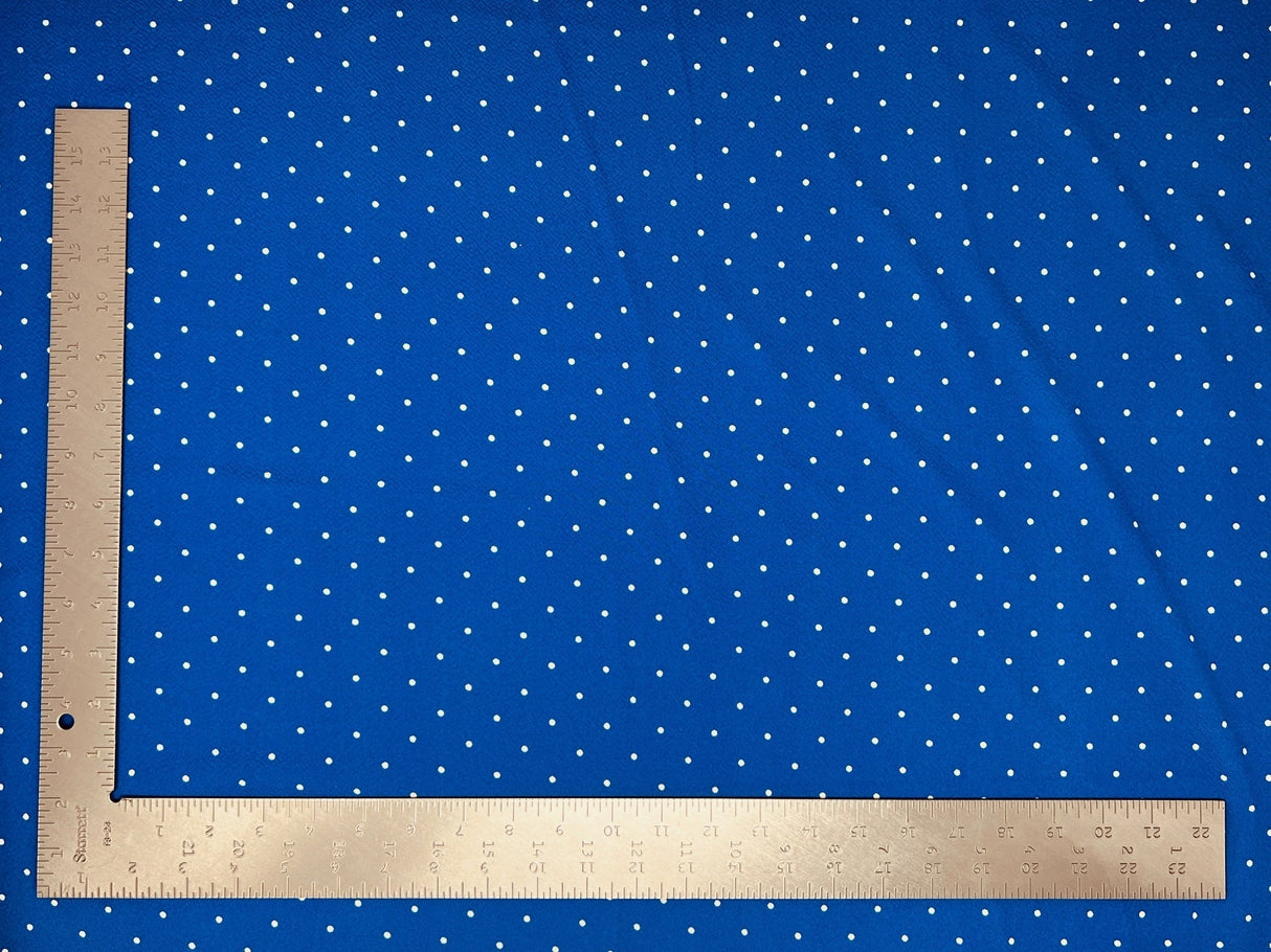 1 Yard Liverpool Knit Polka Pin Dot Fabric – Medium Weight Textured Stretch Fabric for Clothing 58" 60" width