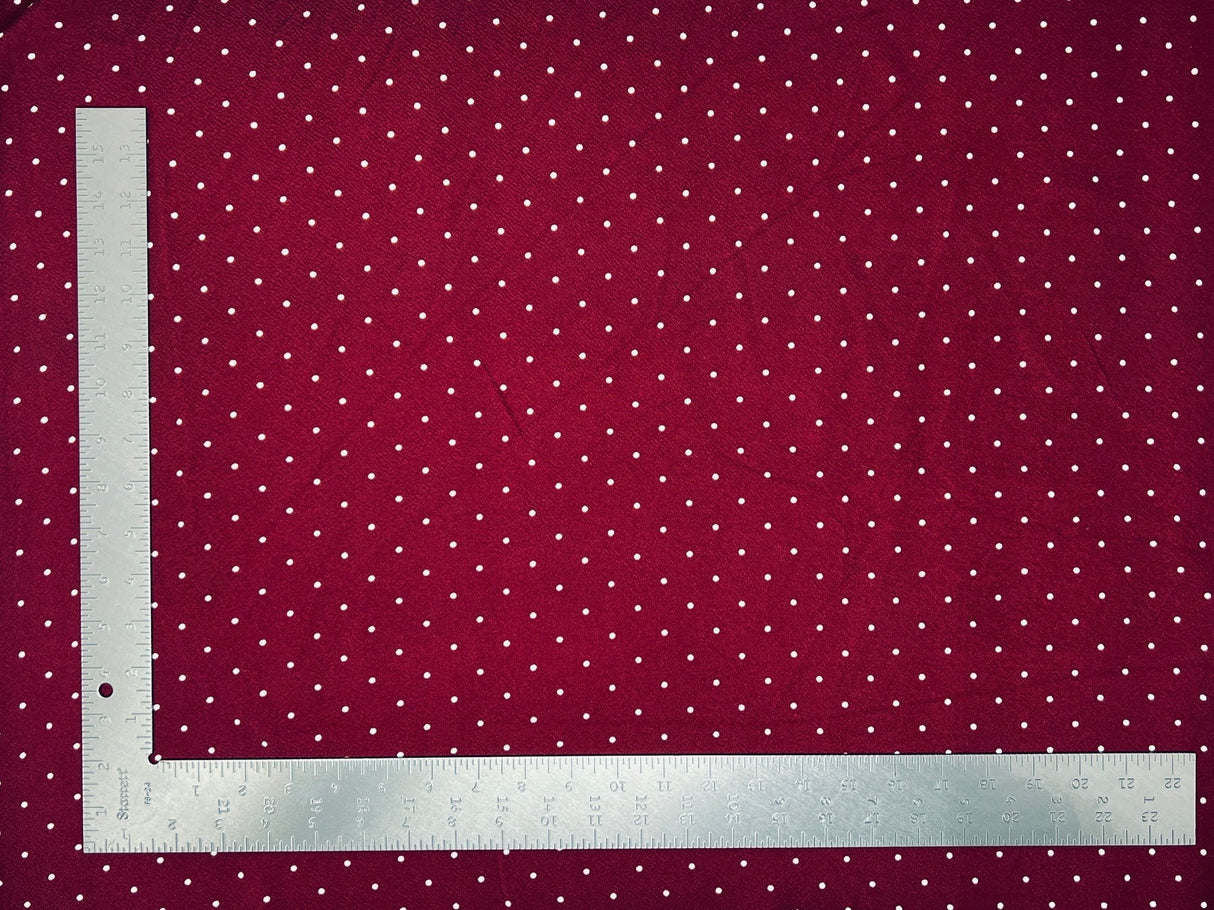 1 Yard Liverpool Knit Polka Pin Dot Fabric – Medium Weight Textured Stretch Fabric for Clothing 58" 60" width