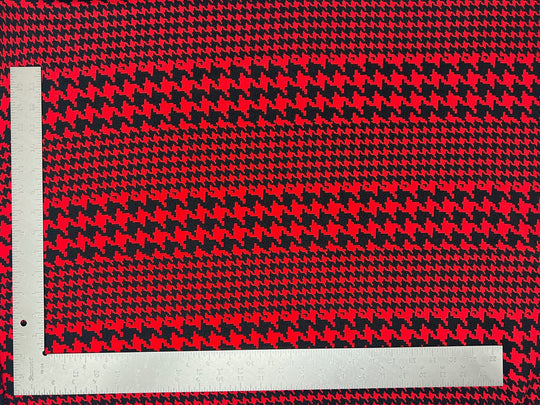 1 Yard Liverpool Knit Houndstooth Print Fabric Classic Stretch Crepe for Sewing 58 Inches Width