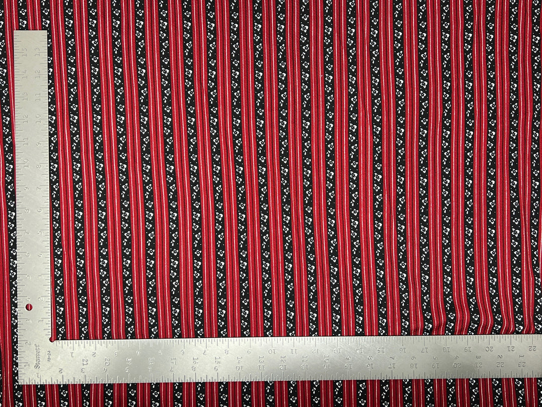 1 Yard Floral Liverpool Knit Fabric for Apparel Projects with Stretch and Crepe Texture 58 inch