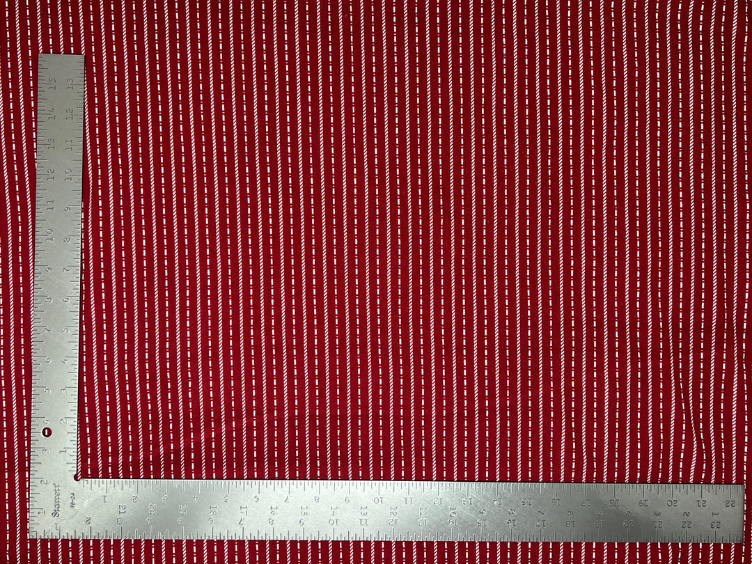 1 Yard Stripe Liverpool Knit Fabric for Apparel, Home Decor, Dresses and Tops Stretch 58 inch