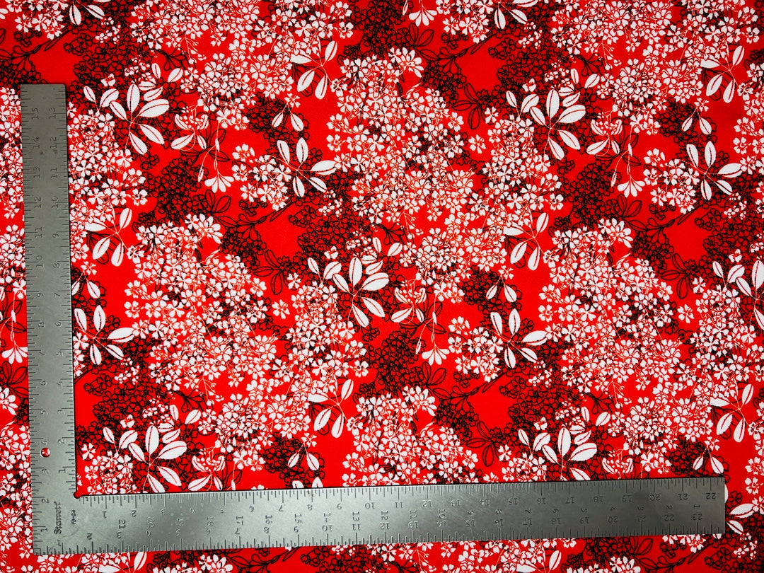 1 Yard Liverpool Floral Knit Fabric for Dresses, Tops, Skirts, and Accessories 58 inch