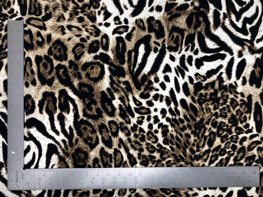 1 Yard Liverpool Knit Animal Print Fabric 58" 60" Wide Bold, Textured, and Versatile