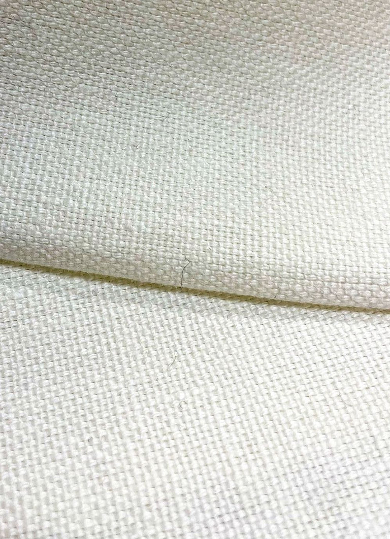1 Yard Solid Ivory Pure Linen Performance Fabric 10.5 oz Water Resistant 60 Inches Wide