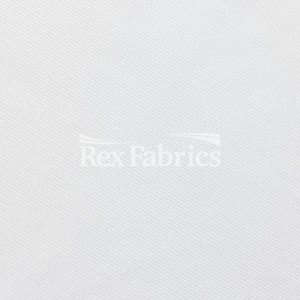 Interlock Polyester Fabric - Solid White, 58/60" Width, PFP Printable (1 Yard)