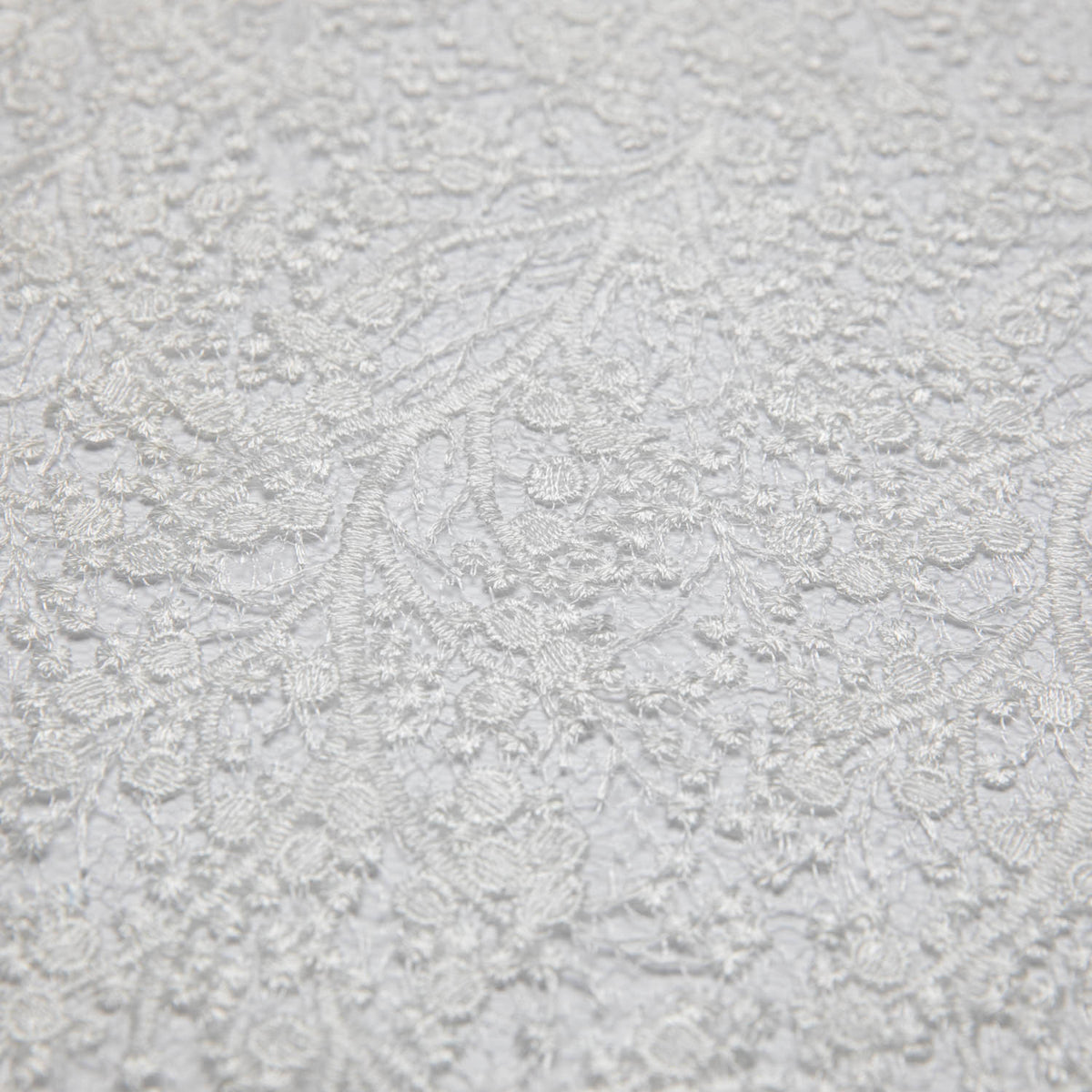 1 Yard Spider Mesh Lace Fabric with Embroidery and Beautiful Intricate Pattern, 52" Wide