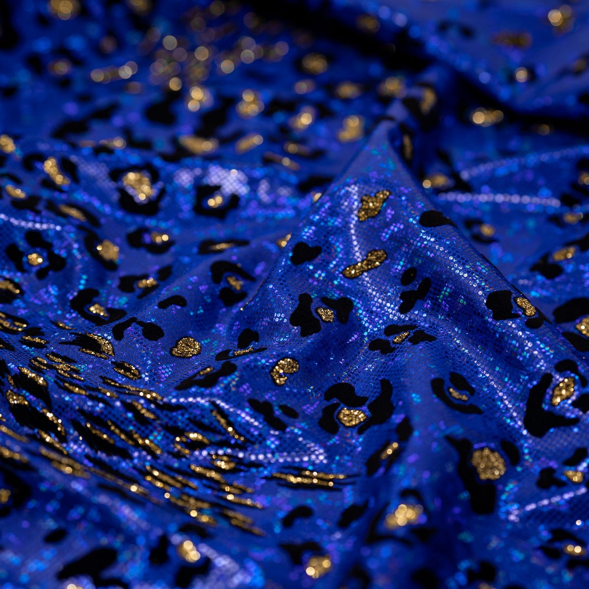 1 Yard Jag City Performance Spandex with Shattered Glass Foil 58/60" Wide