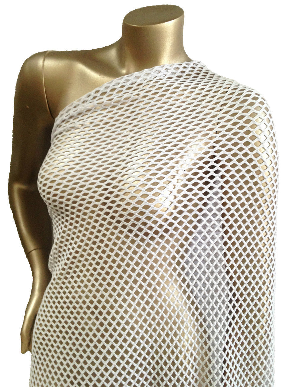 Colorful Big Hole 0.5 Inch Diamond Mesh Stretch Polyester Spandex Fishnet Fabric - Polyester Spandex Fabric, 0.5 Inch Diamond Mesh, 58 To 60 Inches Wide