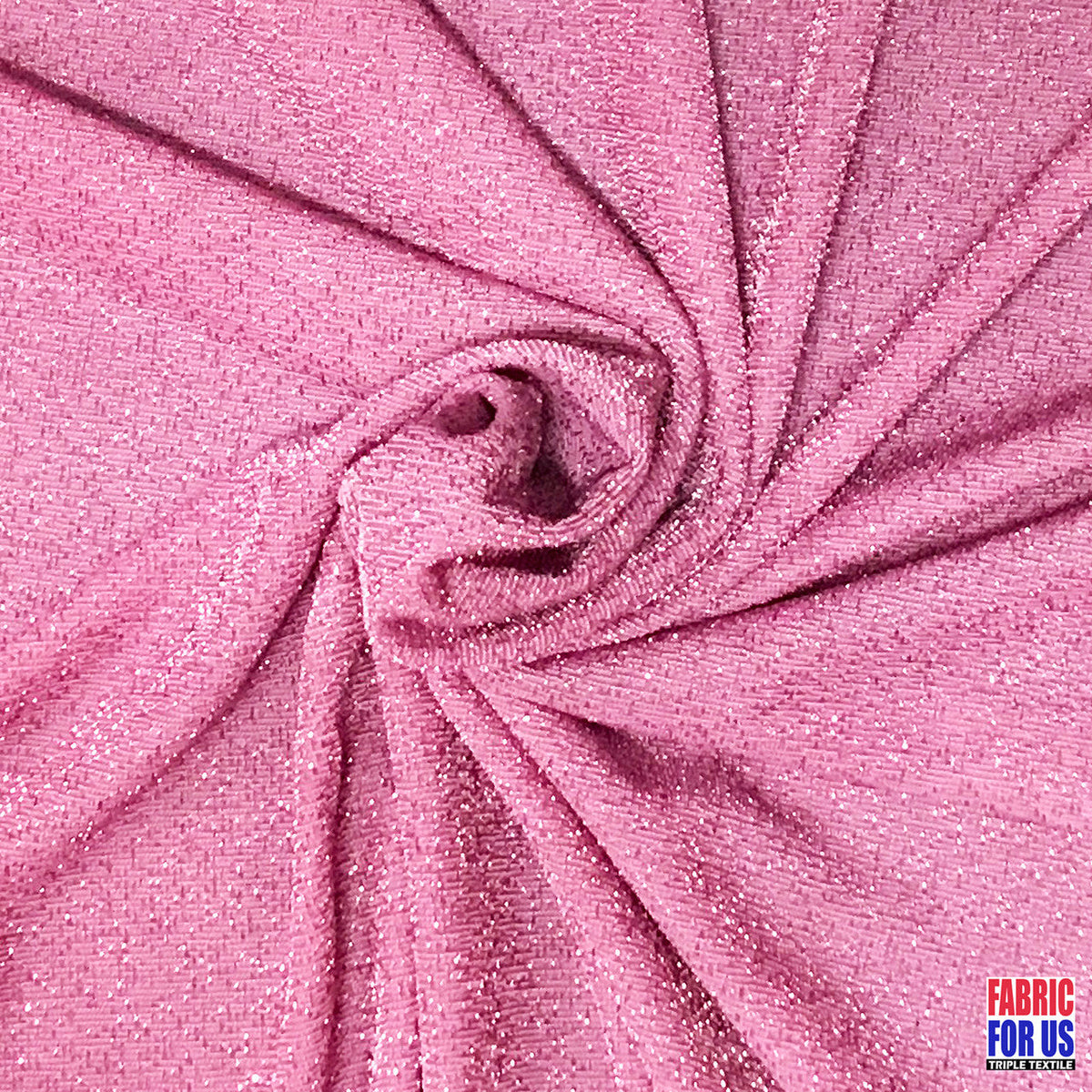 Stretch Glimmer/Glitter Lurex Fabric - Mauve Glitter Knit, 58" Width