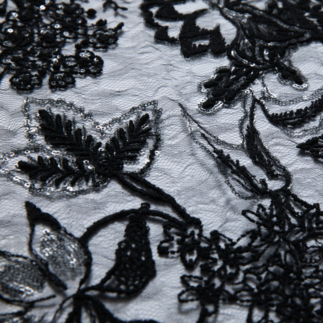 1 Yard 52/54" Wide Tulle Lace Fabric Embroidered with Gorgeous Floral Design Bridal & Costume Fabric