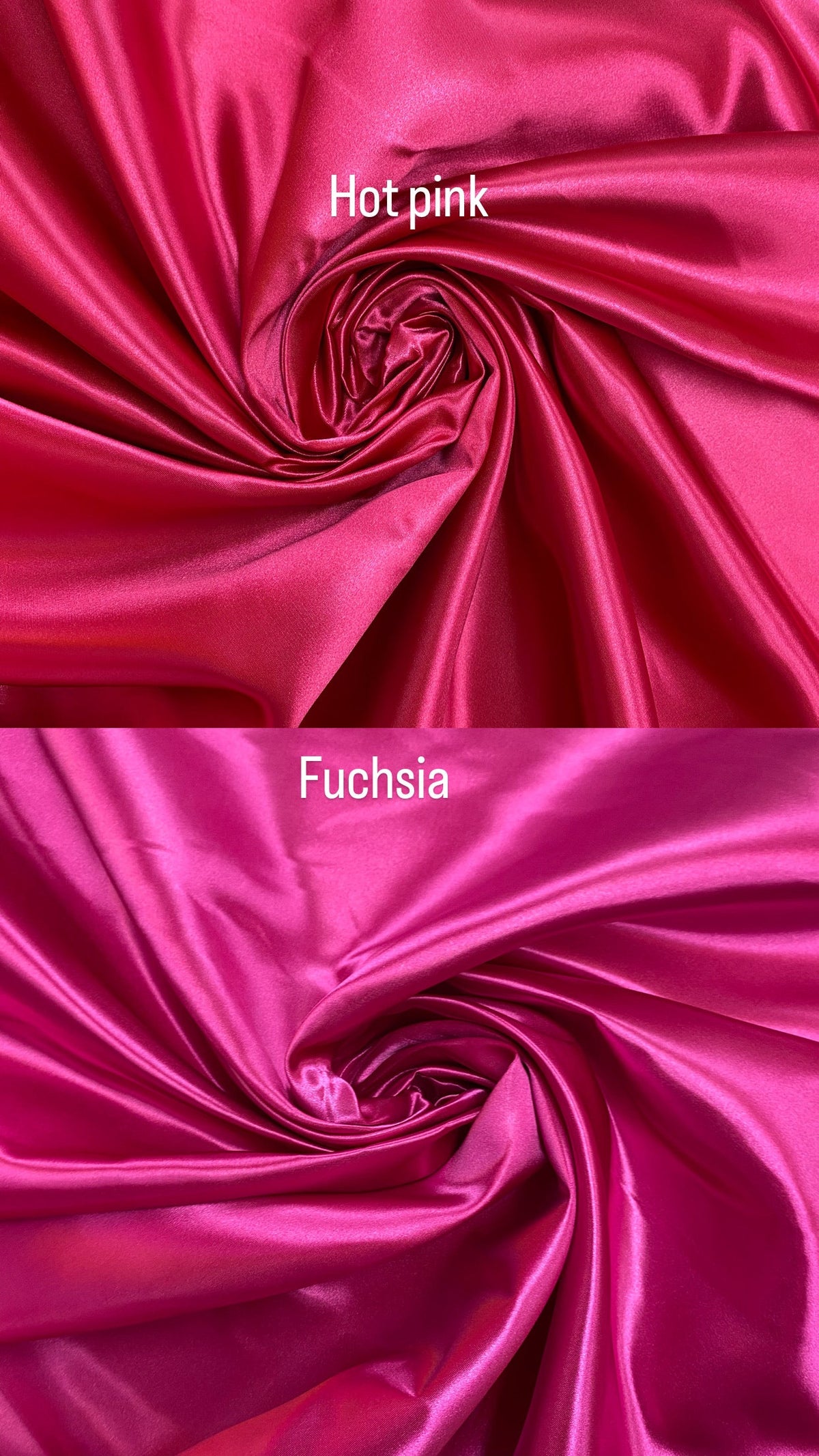 Hot Pink Bridal Satin Fabric - Hot Pink, 58"-60" Width (1 Yard)