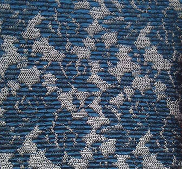 1 Yard Lace Regina Blue Apparel Fabric, Width 57/58", Delicate & Versatile Textile