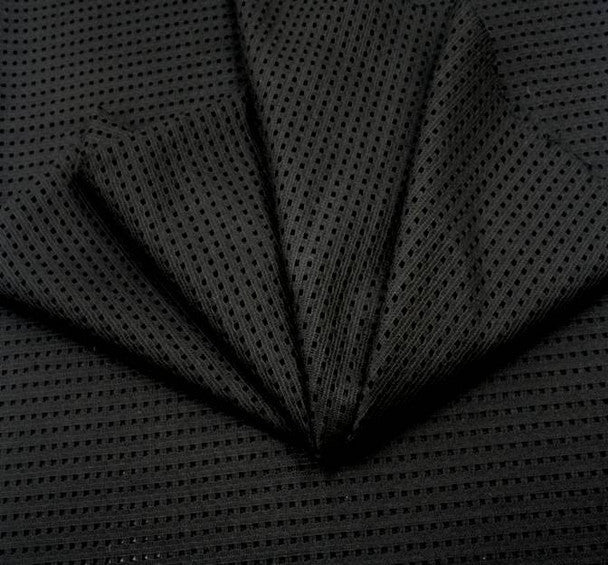 1 Yard Black Lace Fabric 1D627, 84% Cotton 16% Nylon, 57/58" Wide, Lightweight Apparel Fabric