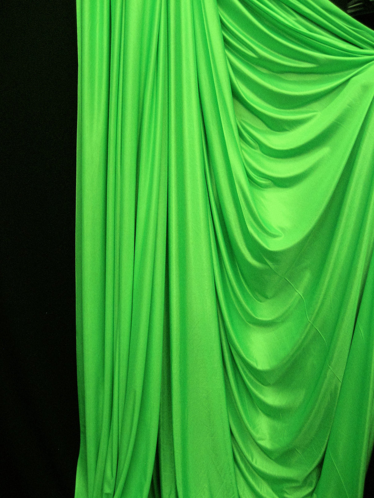 1 Yard Low Stretch Lime Green Tricot Polyester Fabric For Aerial Silks Hammocks Backdrops Crafts 108/120 Inch Wide