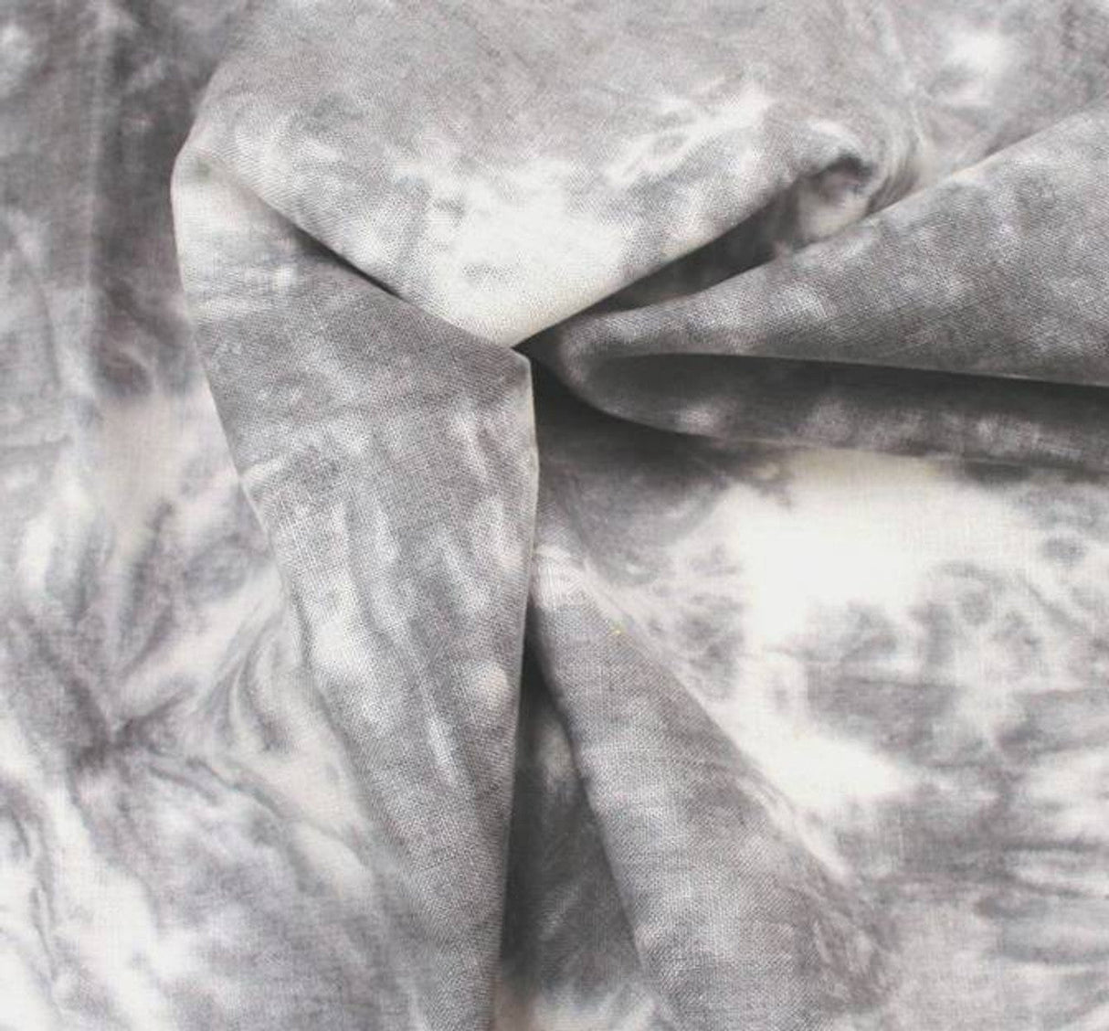 1 Yard 53/54" Width Apparel Linen Rayon Tie Dyed Fabric Grey Color