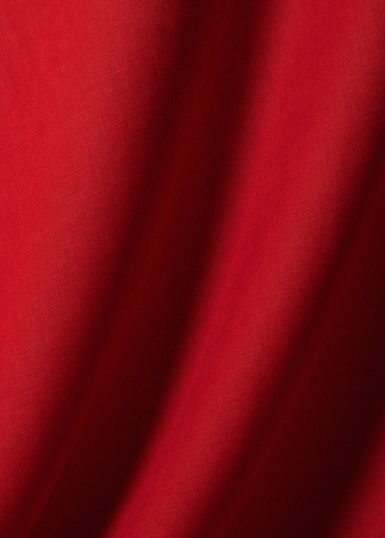 1 Yard Lipstick Pure Linen Fabric, Midweight 5.5 oz Stone Washed Solid Weave 54 Inch