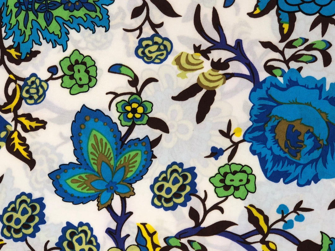 1 Yard Star of David Blue Mystique Spandex Fabric for Costumes and Dancewear 60 Inches Wide