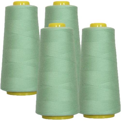 4 Pack of 6000 Yard Mint Spools Sewing Thread 24,000 Yards Total All Purpose