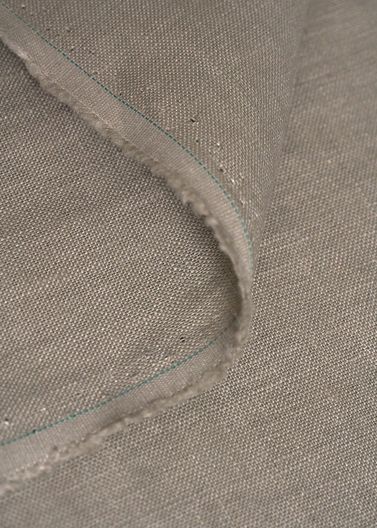 1 Yard Stone Washed Misty Pure Linen Fabric Midweight 5.5 oz 54 Inches Wide