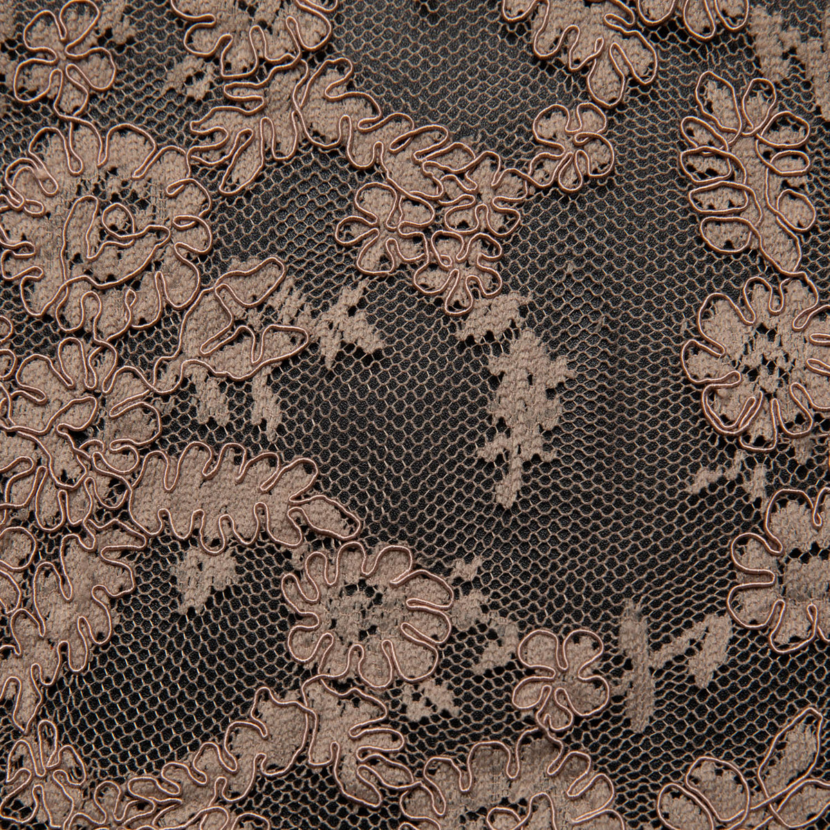 1 Yard Re-Embroidered Lace Fabric Cord Extravagant Floral Design Luxurious