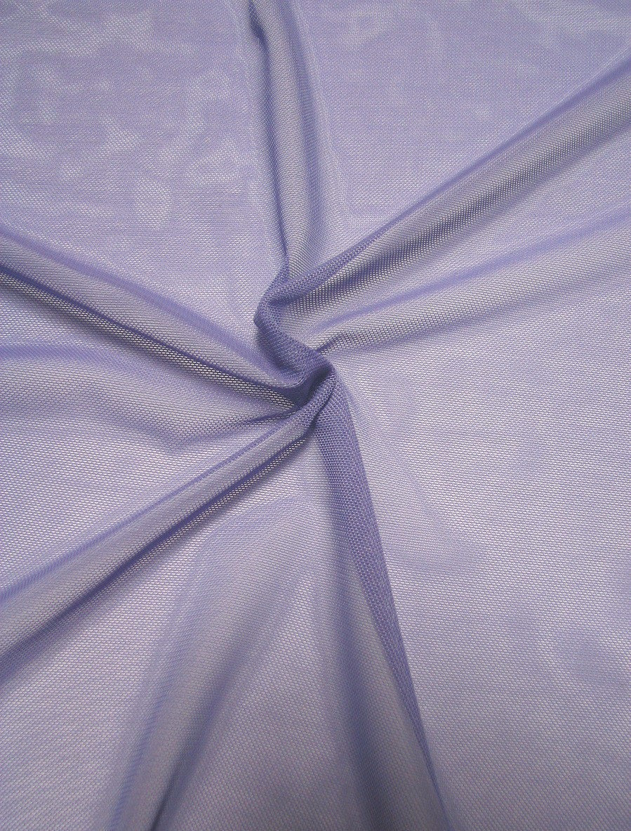 Solid Mesh Nylon Spandex Fabric - Lilac, Purple, Burgundy, Lime Green, Baby Blue, Hot Pink, Violet, Black, 58" Width