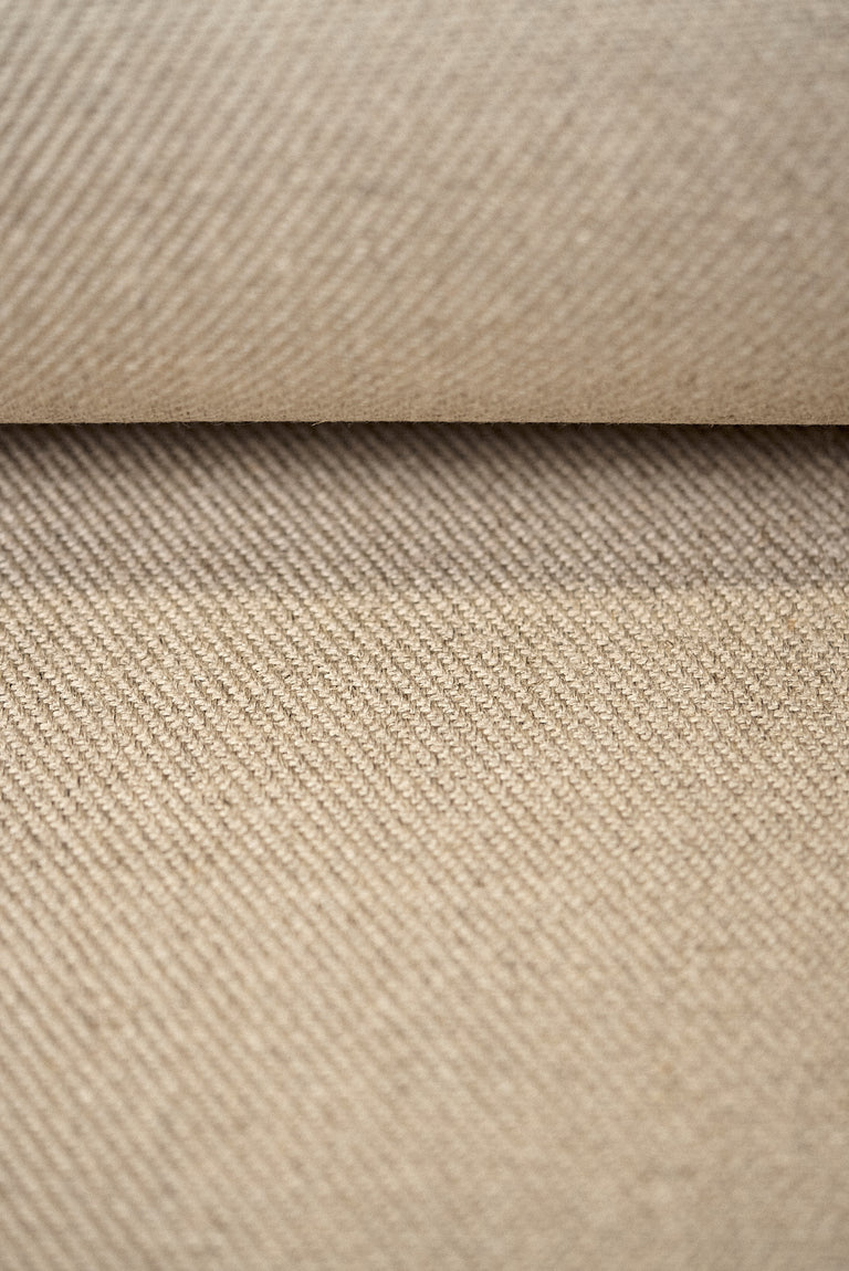 1 Yard Solid Natural Pure Irish Linen Twill Fabric 18.5 oz Washed 54 Inches Wide