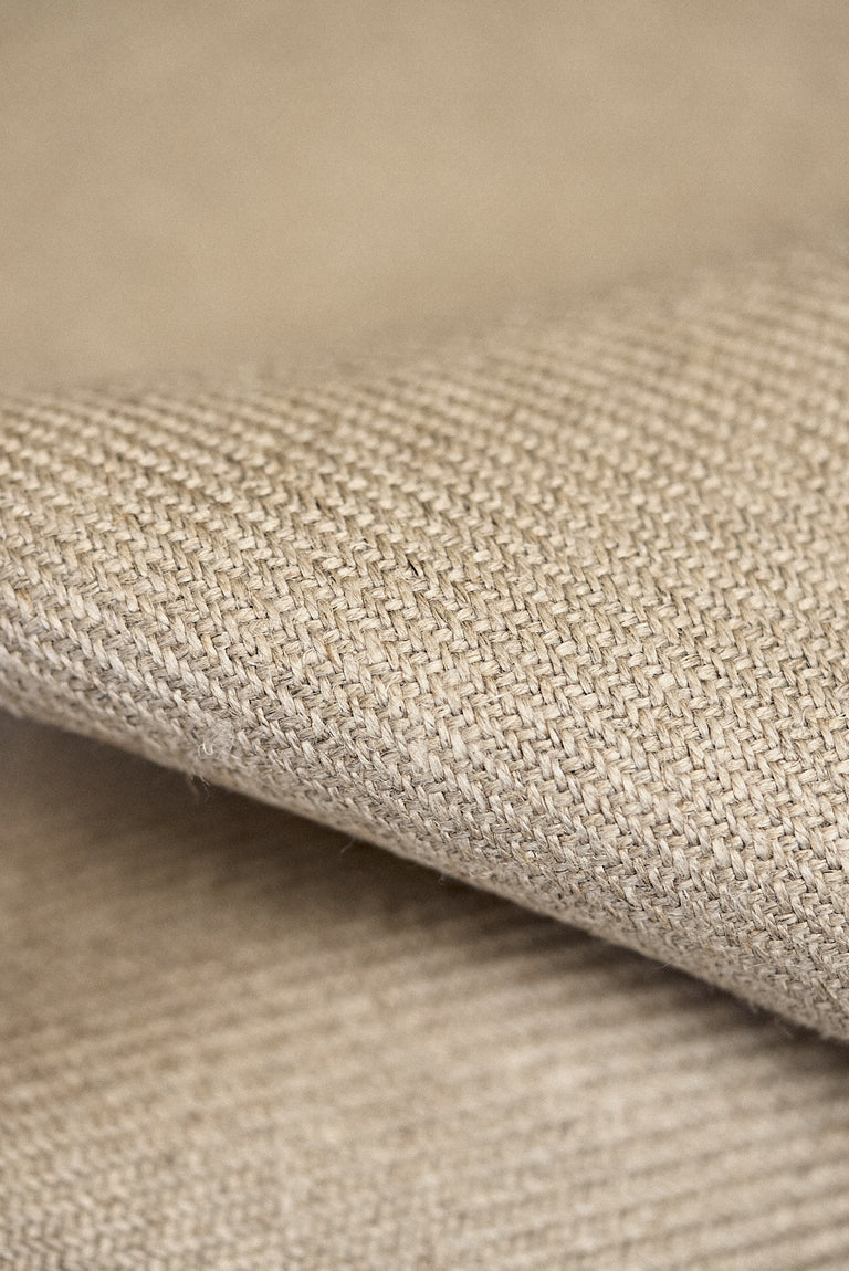 1 Yard Solid Natural Pure Irish Linen Twill Fabric 18.5 oz Washed 54 Inches Wide