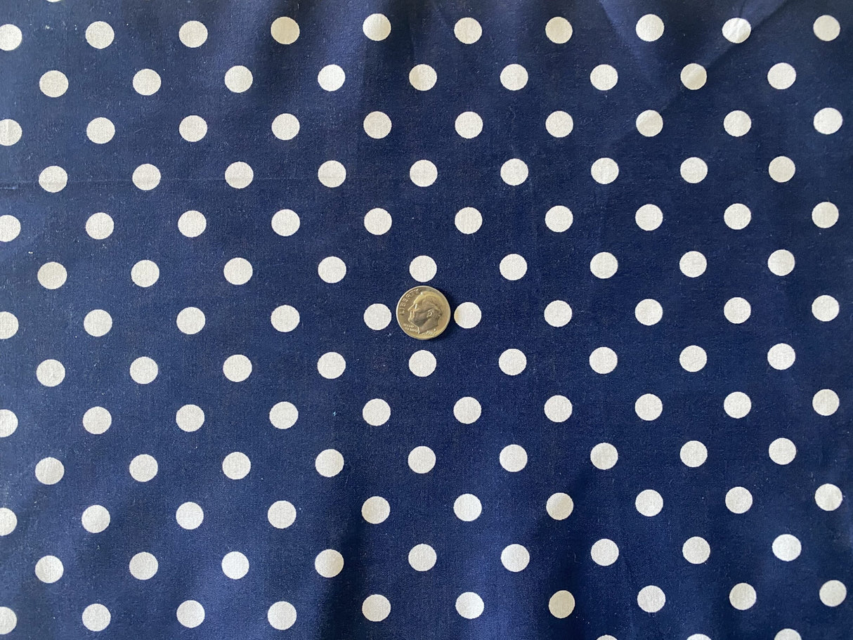 1 Yard Multi-Color Small Polka Dot Poly Cotton Fabric for Crafts Bedding Sewing Masks 60" Width
