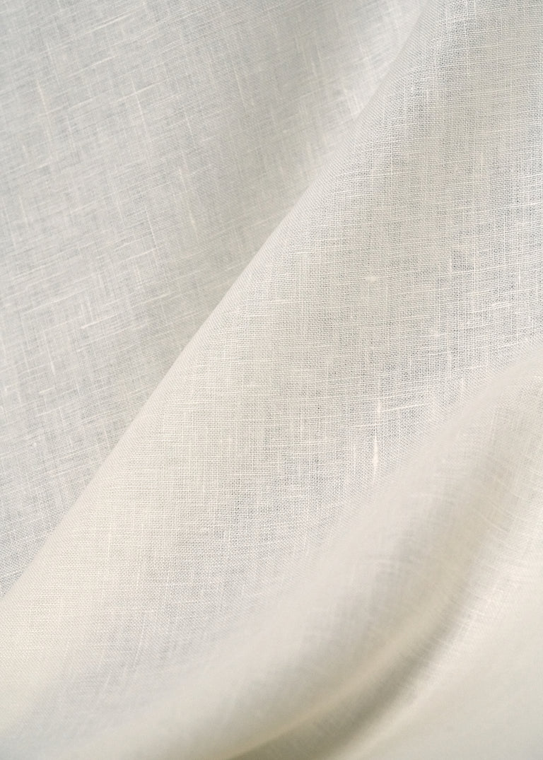1 Yard Ivory Solid Pure Linen Fabric, Midweight Flat Weave 60 Inches Wide for Apparel and Décor