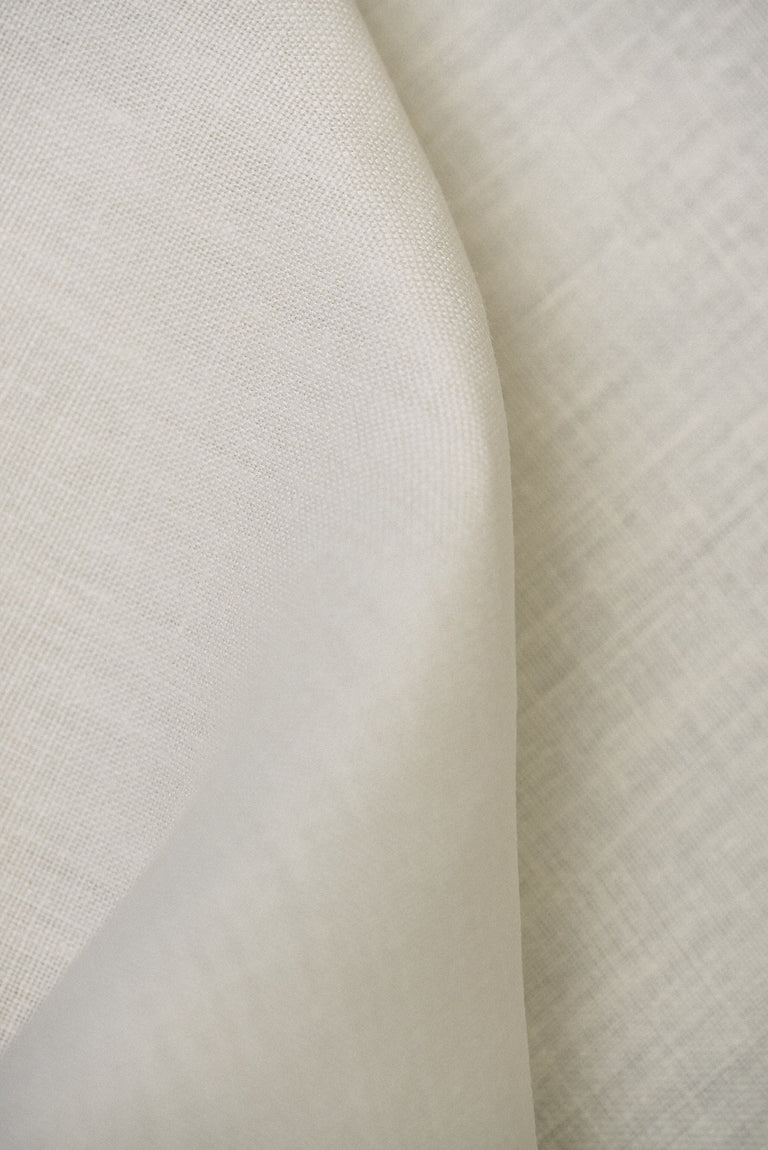 1 Yard Solid Off White Pure Linen Canvas Fabric 10.5 oz Durable 58 Inches Wide