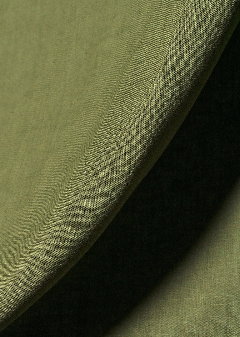 1 Yard Stone Washed Oregano Pure Linen Fabric Midweight 54 Inches Wide