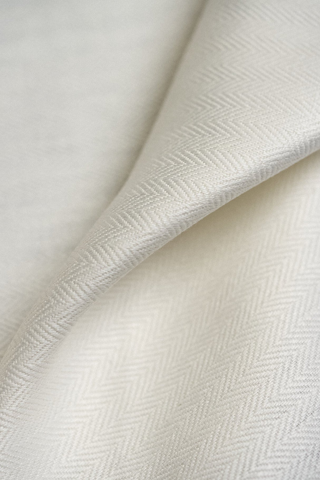 1 Yard Off White Irish Linen Herringbone Natural Durable Sewing Fabric 57" Width