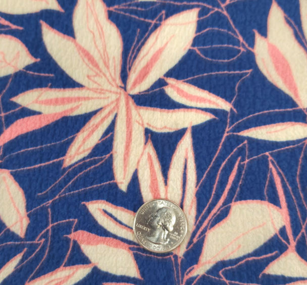 1 Yard Poly Bubble Textured Crinkle Fabric, 58/60" Wide, Blue Lightweight Woven Material