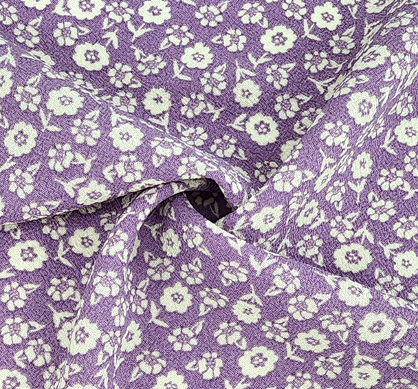 1 Yard Lavender Poly Crepe Bubble Fabric, 56/57" Wide, Lightweight & Textured