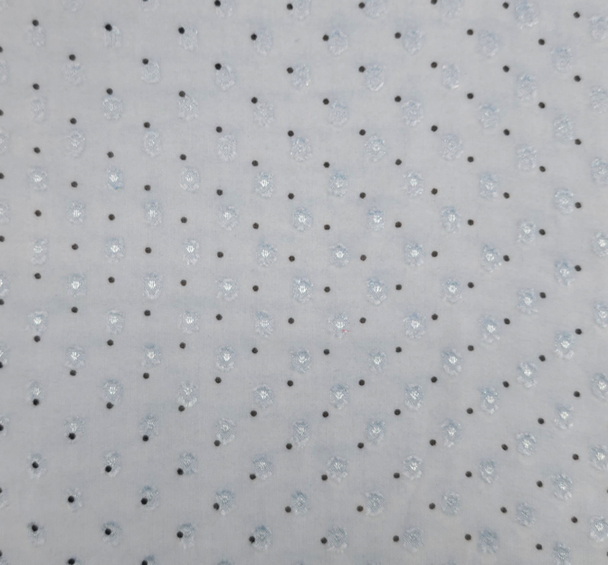 1 Yard Blue or Charcoal Clip Dot Chiffon Fabric, 57/58" Wide Lightweight Soft Draping Polyester