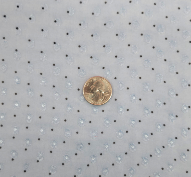 1 Yard Blue or Charcoal Clip Dot Chiffon Fabric, 57/58" Wide Lightweight Soft Draping Polyester