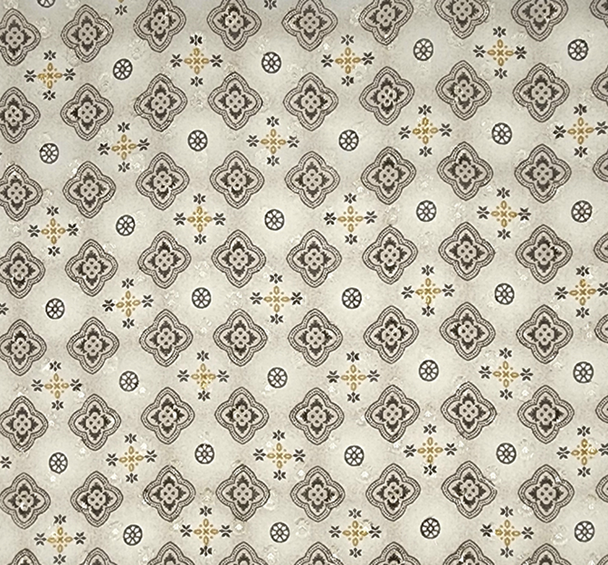 1 Yard Taupe Clip Dot Chiffon Fabric 57/58" Wide Lightweight Soft Polyester Sheer