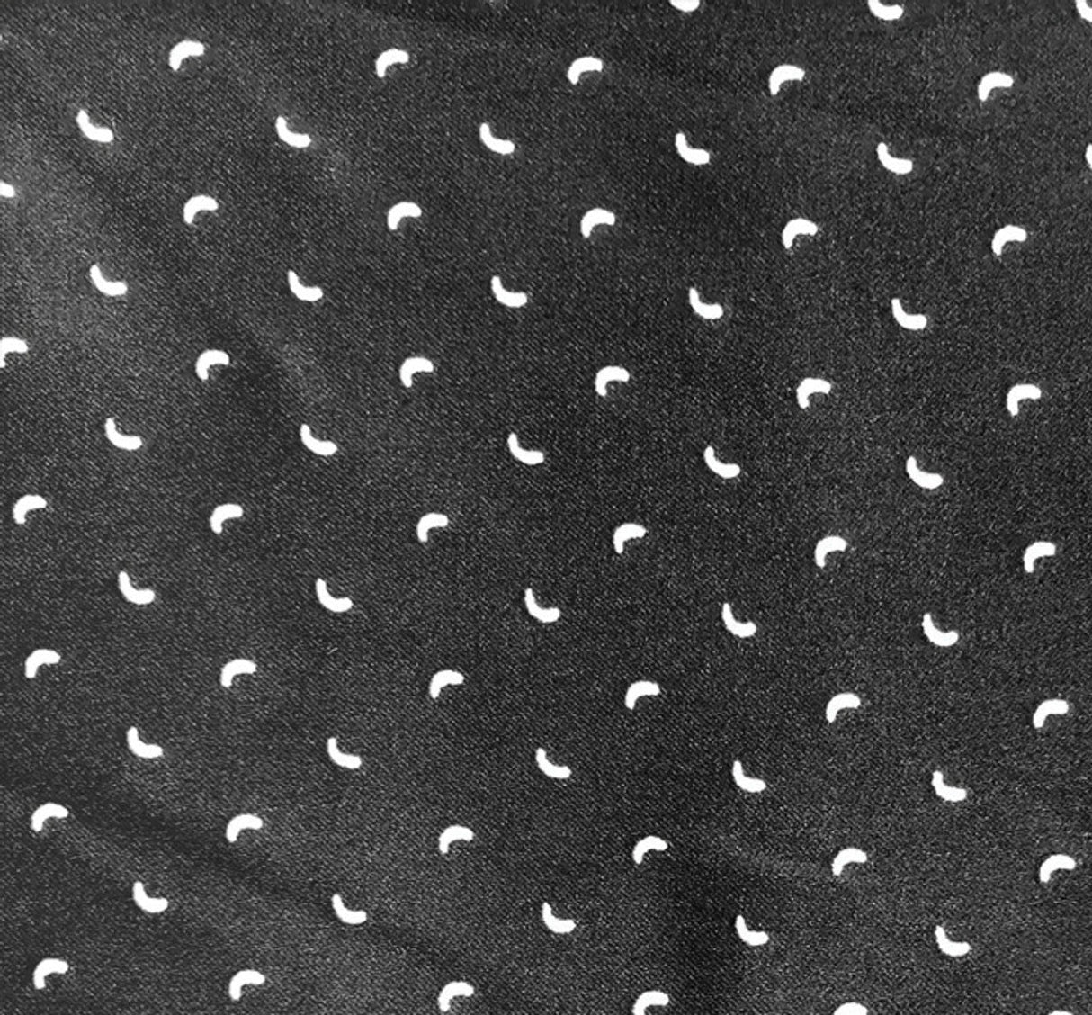 1 Yard Poly Dull Satin Fabric Black/Ivory Combo 57/58 Inch Wide for Elegant Sewing Projects