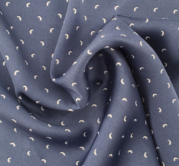 1 Yard Poly Dull Satin Navy or Ivory Fabric 57/58" Width, Soft Medium Weight Satin for Apparel & Décor